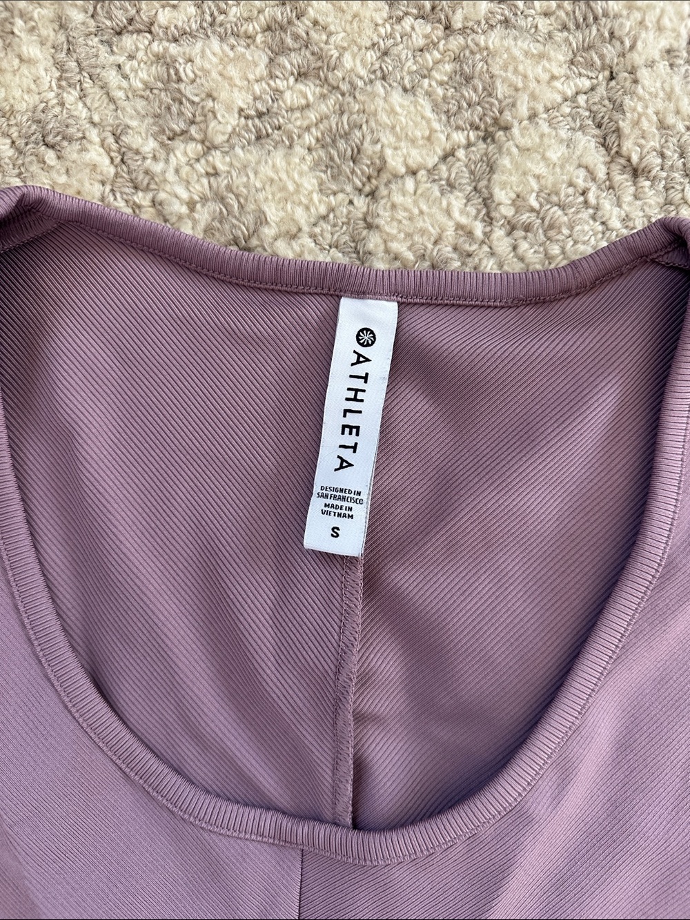 Athleta Dusty Mauve Short Sleeve Scoop Neck Top - Picture 2 of 3